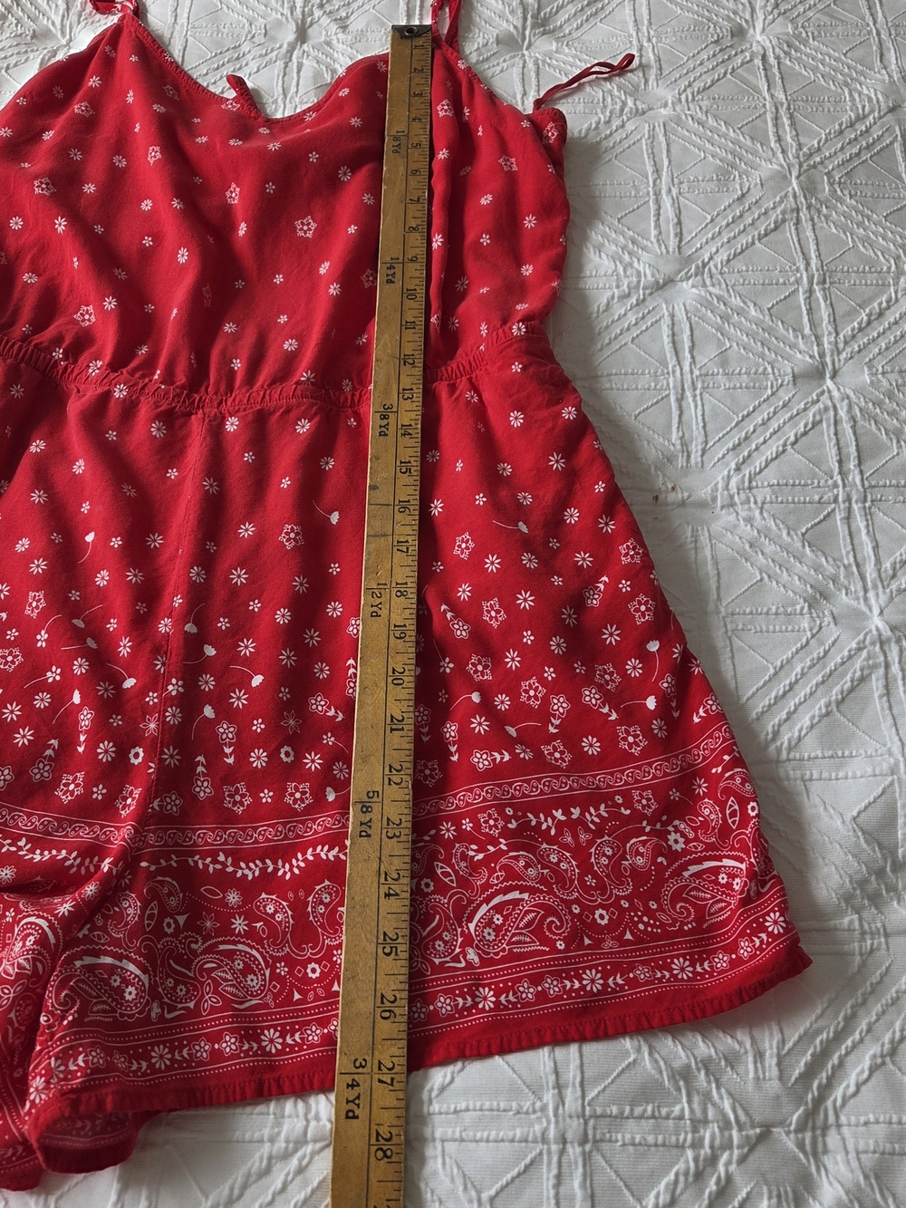 Garage Red and White Floral Print Top - Picture 7 of 11